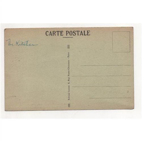 Old French postcard Maison d'education de la legion d'Honneur The kitchen