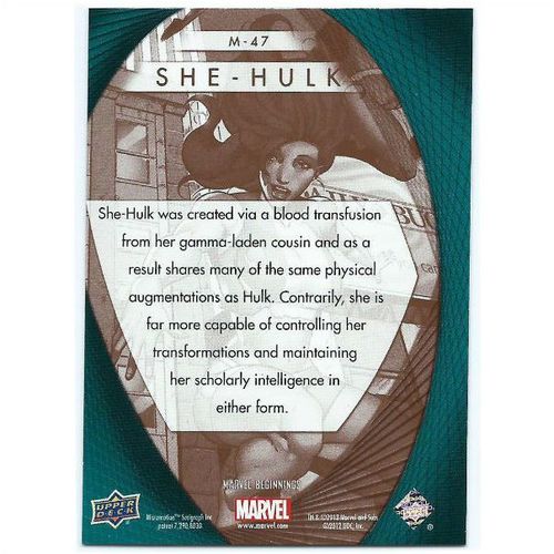 2012 Marvel Beginnings 2 Marvel Prime Micromotion - #M-47 - She-Hulk