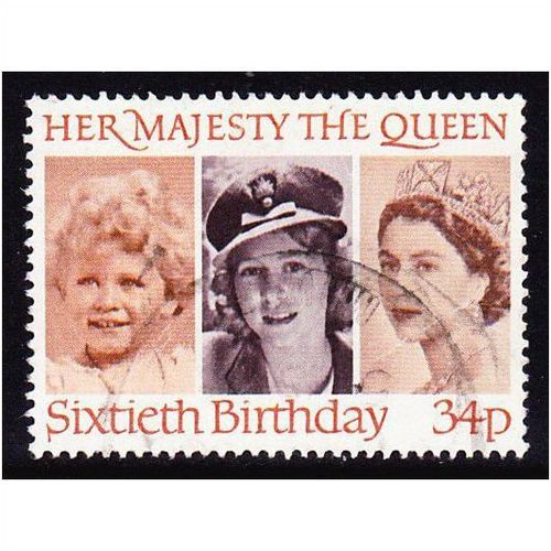 Great Britain 1986 QEII 60th Birthday 34p Used SG 1318 Sc 1139 postage stamp