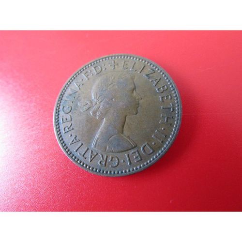 1962 QUEEN ELIZABETH II HALFPENNY - COIN - 2 FREE POST AH