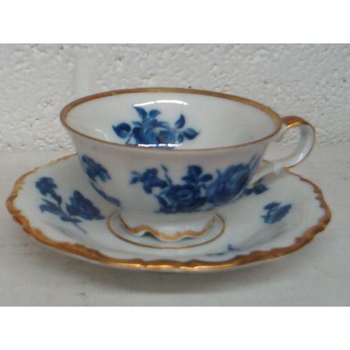 ECHT COBALT BAVARIA WALDERSHOF ' COFFEE cup & saucer set ' Floral/Gold Trim