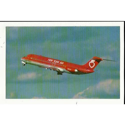 Aviation NEW YORK AIR DC-9-32 Postcard by Mary Jayne (MJ534)