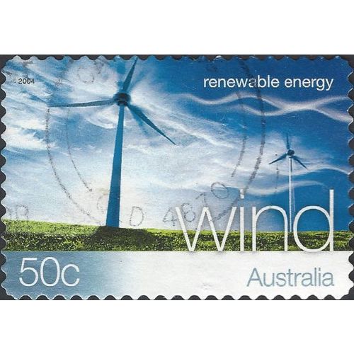 AUSTRALIA, Renewable Energy, Wind s/a, blue 2004, 50c, #4