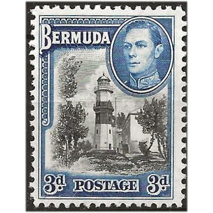 Bermuda 1941 SG114a 3d Black & Deep Blue Mounted Mint . .. .