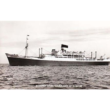 Ellerman Durban South African Ship Liner RPC Postcard