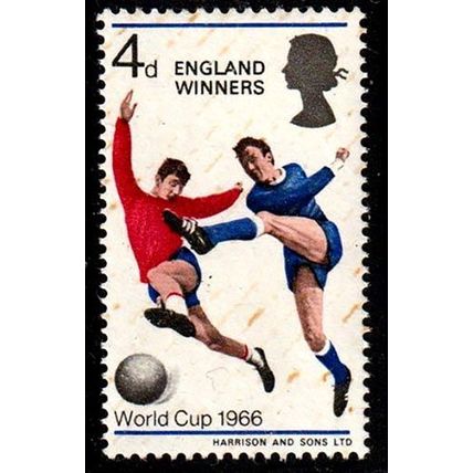 Great Britain 1966 Soccer 4d Used Stamp England Winners.