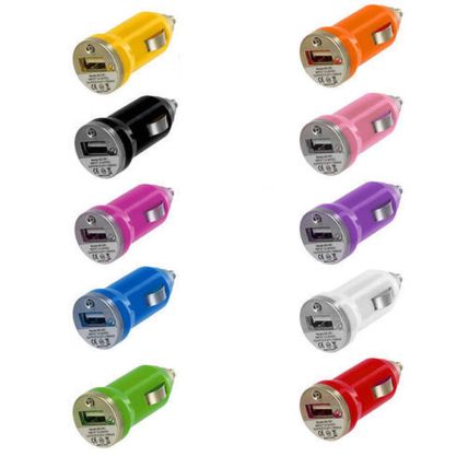 FOR IPHONE 6 6S IPOD 12V colour CAR USB CHARGER ADAPTER CIGARETTE LIGHTER