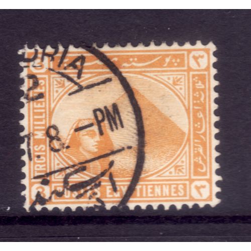 EGYPT 1893 SG 61 3M YELLOW FINE USED #4