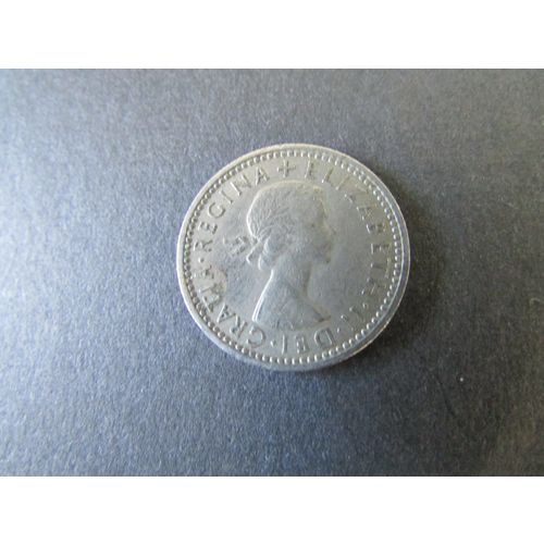 1958 QUEEN ELIZABETH II SIXPENCE FREE POST. (a) AAE
