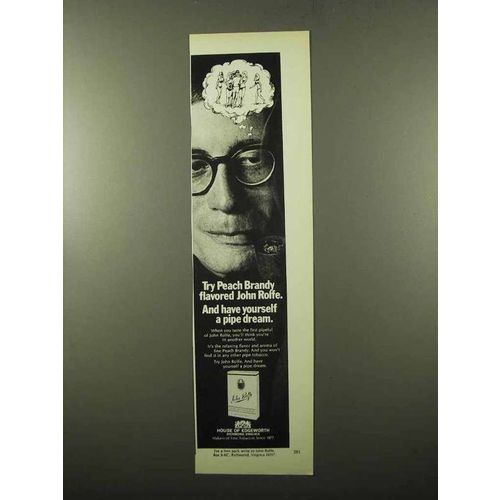 1969 House of Edgeworth John Rolfe Tobacco Ad - Peach