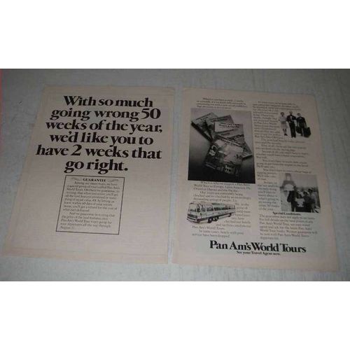 1974 Pan Am World Tours Ad - So Much Going Wrong