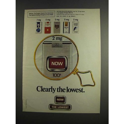 1984 Now Cigarettes Ad - Clearly the Lowest