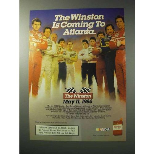1986 Winston Cigarettes Ad - Ricky Rudd, Dale Earnhardt