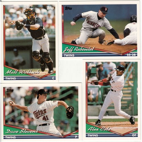 1994 Topps Minnesota Twins traded team set- 4 cards- factory set fresh!