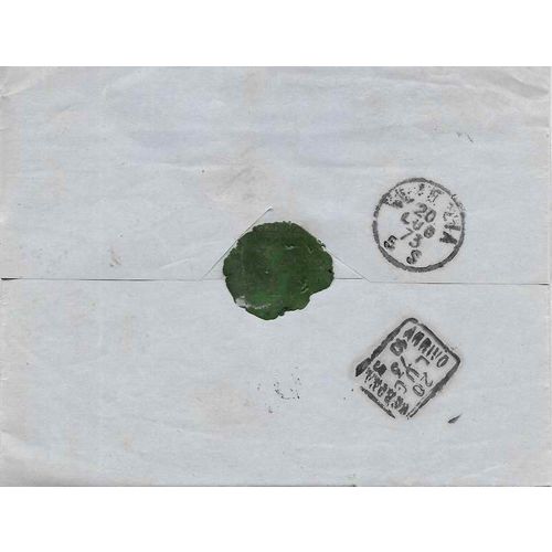 Graz Austria folded letter 1875 to Verona PD with accountancy marking