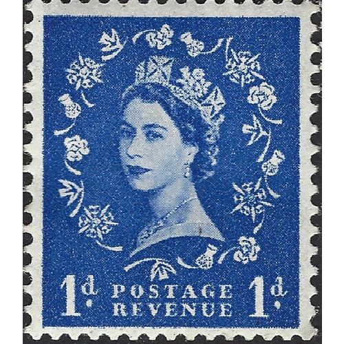 GB, QE II Wilding definitive, blue 1957, 1d