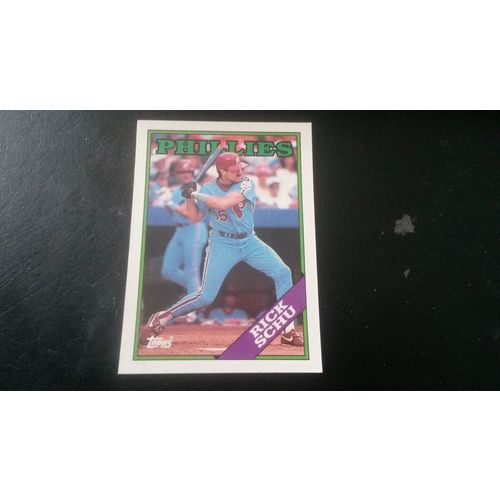 1988 Topps Card # 731 Rick Schu Excellent-Mint (6) Philadelphia Phillies