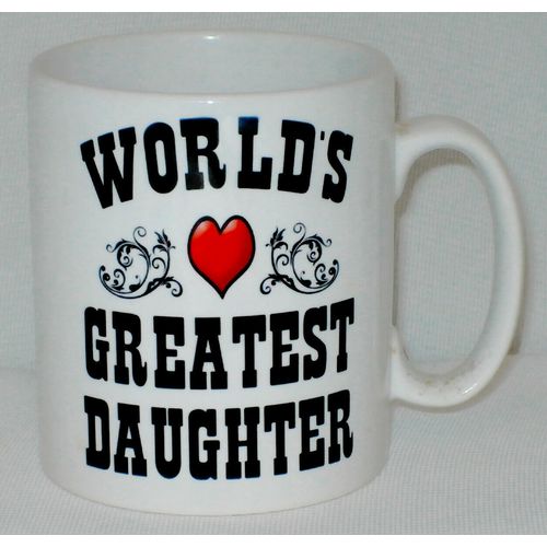 World's Greatest Daughter Mug Can Personalise Great Mum Dad Birthday In Law Gift