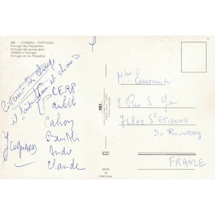 Coimbra Childrens Portugal Postcard used VGC