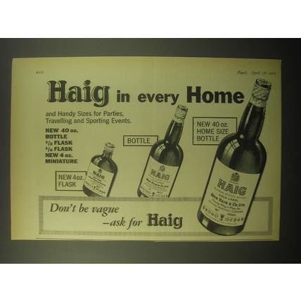 1965 Haig Scotch Ad - Haig in every Home