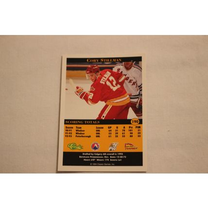 Cory Stillman 1994 Classic Pro Prospects NO. 190