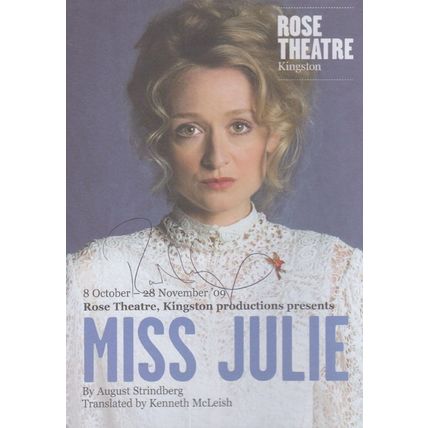 Rachel Pickup Holby City Miss Julie Signed Theatre Flyer