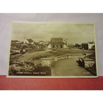 MARINE GARDENS, BOGNOR REGIS, SUSSEX used vintage postcard RP 1957 pm =