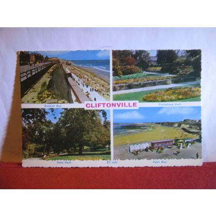 multiview, CLIFTONVILLE, MARGATE, KENT used postcard by Valentine 1969 pm =