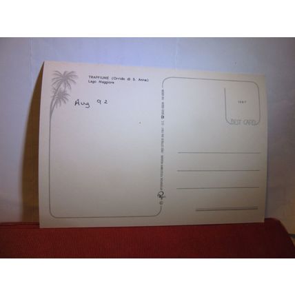 TRAFFIUME, LAGO MAGGIORE, ITALY unused postcard dated 1992 #