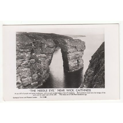 The Needle Eye Arch near Wick Postcard Caithness Scotland