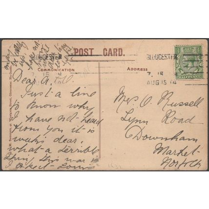 Westgate Street, Gloucester, Gloucestershire, 1914 - M Summers Postcard
