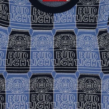 Bud Light Can Repeat Sweater-BLUE-MEDIUM-UNISEX-NEW-SEALED-FA  ST SHIPPING