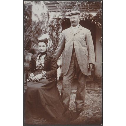 A Couple at Hastings, Sussex, c.1905 - Alfred Peplow RP Postcard