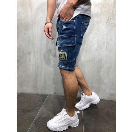 Men Casual Ripped Shorts Knee Length Short Jeans Denim Pants shorts New