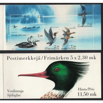 Finland Water Birds 5v Booklet 1993 MNH SG#1333-1337 MI#1223-1227