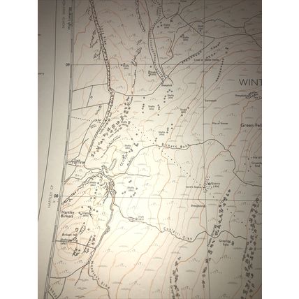 OS map 1:10000 Cumbria. Sheet NY 49 SW 1978 Hartley Fell, Winton Fell, Dukerdale