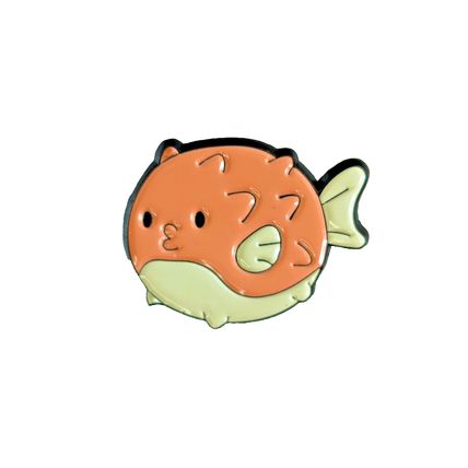 Cute Puffer Fish Enamel Pin Badge Gift Collectable 2.3 cm x 2.9 cm Lapel BA146