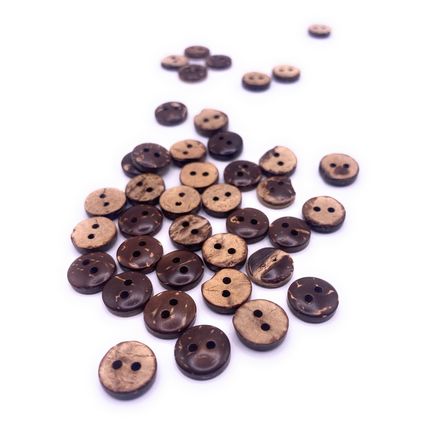 10mm Natural Brown Coconut Buttons Baby Cardigan Handmade Knitting Crafts 2 Hole