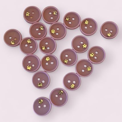 11mm Baby Shirt Buttons For Knitting Pink Or White Sewing Diamond Imitation Stud