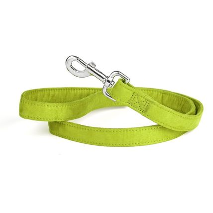 Comfort Microfiber Flat Dog Leash Green 3/8" 6ft