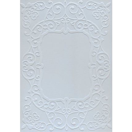 A6 Embossed Card. 10 Sheets. Frame. Cardmaking Scrapbooking Crafts Toppers