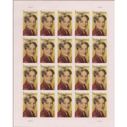 Helen Hayes Sheet of 20 Current Rate Postage Stamps Scott 4525
