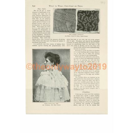 Opera Cloak, Victorian Fashion, Book Illustration (Print), c1893