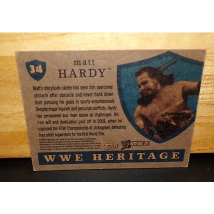 TOPPS HERITAGE IV-4 2008 WWE MATT HARDY CARD #34