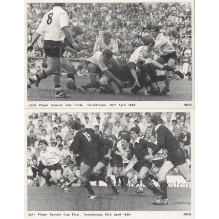 Bath Vs Wasps 1986 Rugby Union Cup Final 2x Real Photo Postcard s