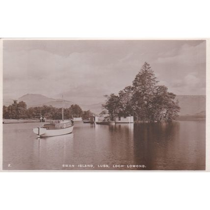 EC56 LUSS - SWAN ISLAND. PRINTED POSTCARD.