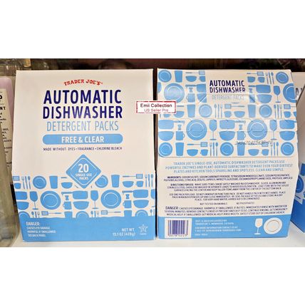 Trader Joe’s Automatic Dishwasher Detergent Packs Free & Clear (2 Packs)