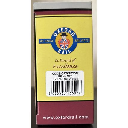 Oxford Rail OR76TK2007 BP No 1061 12 Ton Tank Wagon - BNIB