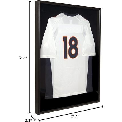 Snap - Sports Jersey Display Case - Shadow Box - 20"X30" - Black Wall Mount - Je