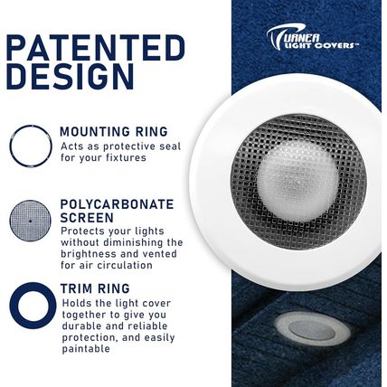 Recessed Light Cover Kit for Indoor and Outdoor Ceiling - Replacement Kit for Ca